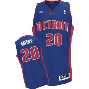Maillot NBA Detroit Pistons #20 Jodie Meeks Bleu royal Adidas Swingman Road - Homme