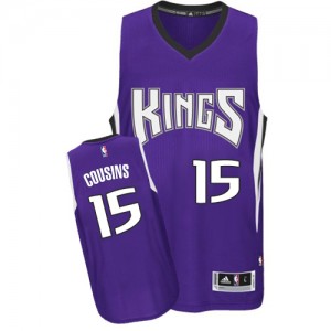 Sacramento Kings DeMarcus Cousins #15 Road Authentic Maillot d'équipe de NBA - Violet pour Homme