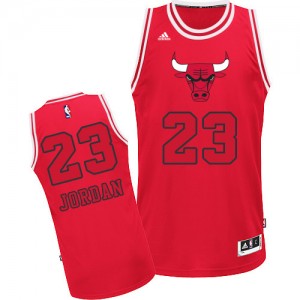 Maillot Adidas Rouge New Fashion Authentic Chicago Bulls - Michael Jordan #23 - Homme
