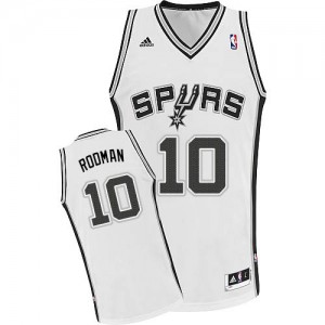 Maillot NBA Swingman Dennis Rodman #10 San Antonio Spurs Home Blanc - Homme