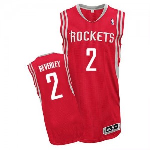 Maillot NBA Rouge Patrick Beverley #2 Houston Rockets Road Authentic Homme Adidas