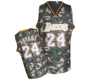 Maillot NBA Camo Kobe Bryant #24 Los Angeles Lakers Stealth Collection Authentic Homme Adidas