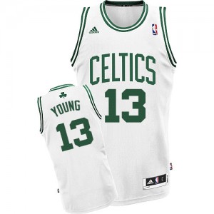 Maillot NBA Boston Celtics #13 James Young Blanc Adidas Swingman Home - Homme