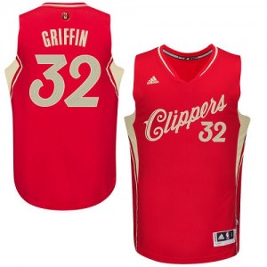 Maillot NBA Rouge Blake Griffin #32 Los Angeles Clippers 2015-16 Christmas Day Authentic Homme Adidas