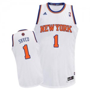 Maillot Adidas Blanc Home Swingman New York Knicks - Alexey Shved #1 - Homme