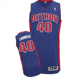 Maillot Authentic Detroit Pistons NBA Road Bleu royal - #40 Bill Laimbeer - Homme