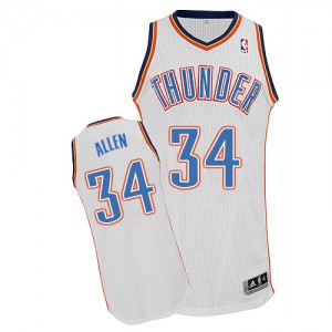 Maillot Authentic Oklahoma City Thunder NBA Home Blanc - #34 Ray Allen - Homme