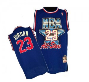 Maillot Mitchell and Ness Bleu 1992 All Star Throwback Authentic Chicago Bulls - Michael Jordan #23 - Homme