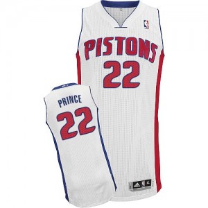 Maillot NBA Authentic Tayshaun Prince #22 Detroit Pistons Home Blanc - Homme