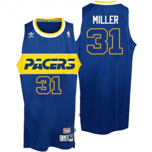 Indiana Pacers Reggie Miller #31 Rookie Throwback Authentic Maillot d'équipe de NBA - Bleu pour Homme