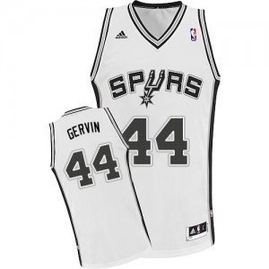 San Antonio Spurs #44 Adidas Home Blanc Swingman Maillot d'équipe de NBA vente en ligne - George Gervin pour Homme