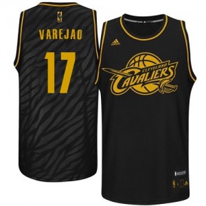 Cleveland Cavaliers Anderson Varejao #17 Precious Metals Fashion Authentic Maillot d'équipe de NBA - Noir pour Homme