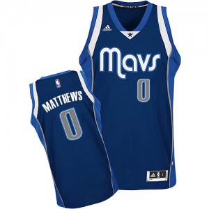 Maillot Adidas Bleu marin Alternate Swingman Dallas Mavericks - Wesley Matthews #0 - Enfants