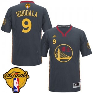 Maillot NBA Swingman Andre Iguodala #9 Golden State Warriors Slate Chinese New Year 2015 The Finals Patch Noir - Homme