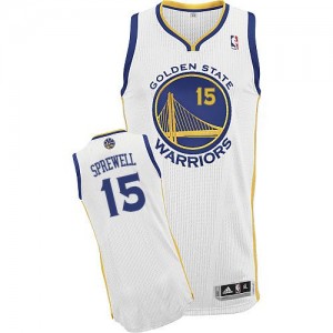Maillot NBA Blanc Latrell Sprewell #15 Golden State Warriors Home Authentic Homme Adidas
