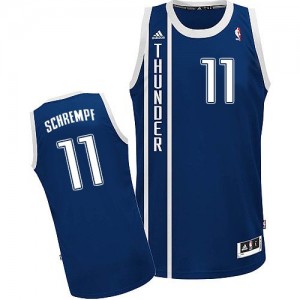 Oklahoma City Thunder #11 Adidas Alternate Bleu marin Swingman Maillot d'équipe de NBA en ligne pas chers - Detlef Schrempf pour Homme