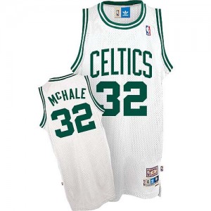 Boston Celtics Mitchell and Ness Kevin Mchale #32 Throwback Authentic Maillot d'équipe de NBA - Blanc pour Homme