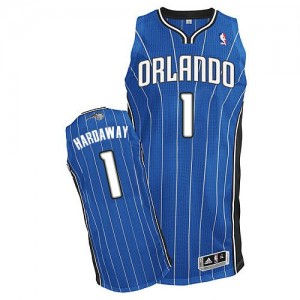 Orlando Magic Penny Hardaway #1 Road Authentic Maillot d'équipe de NBA - Bleu royal pour Homme