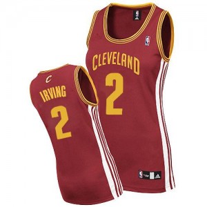 Maillot Authentic Cleveland Cavaliers NBA Road Vin Rouge - #2 Kyrie Irving - Femme