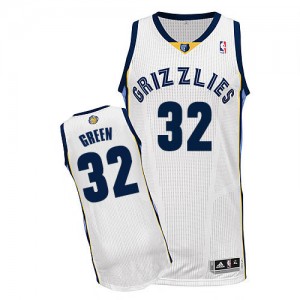 Maillot Adidas Blanc Home Authentic Memphis Grizzlies - Jeff Green #32 - Homme