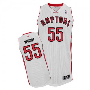 Maillot NBA Toronto Raptors #55 Delon Wright Blanc Adidas Authentic Home - Homme