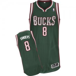 Milwaukee Bucks Larry Sanders #8 Road Authentic Maillot d'équipe de NBA - Vert pour Homme