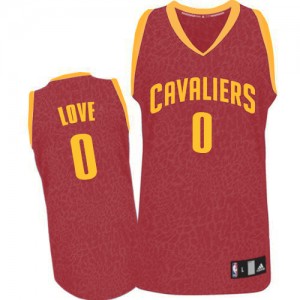 Maillot NBA Rouge Kevin Love #0 Cleveland Cavaliers Crazy Light Swingman Homme Adidas