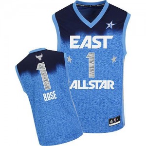 Maillot Adidas Bleu 2012 All Star Authentic Chicago Bulls - Derrick Rose #1 - Homme