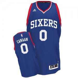 Maillot NBA Philadelphia 76ers #0 Isaiah Canaan Bleu royal Adidas Swingman Alternate - Homme