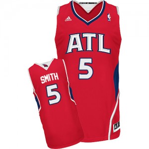 Maillot NBA Rouge Josh Smith #5 Atlanta Hawks Alternate Swingman Homme Adidas