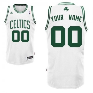 Maillot NBA Boston Celtics Personnalisé Swingman Blanc Adidas Home - Homme