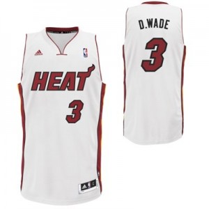 Miami Heat #3 Adidas Nickname D.WADE Blanc Authentic Maillot d'équipe de NBA pas cher - Dwyane Wade pour Homme