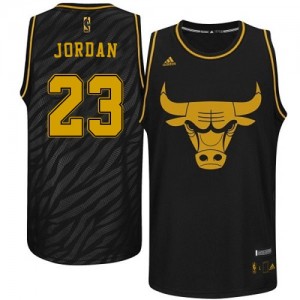 Maillot NBA Noir Michael Jordan #23 Chicago Bulls Precious Metals Fashion Authentic Homme Adidas