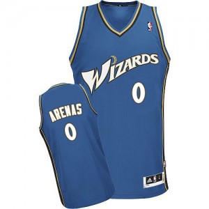 Maillot NBA Washington Wizards #0 Gilbert Arenas Bleu Adidas Swingman - Homme
