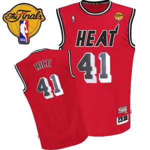 Maillot NBA Authentic Glen Rice #41 Miami Heat Throwback Finals Patch Rouge - Homme