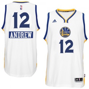 Maillot Authentic Golden State Warriors NBA 2014-15 Christmas Day Blanc - #12 Andrew Bogut - Homme