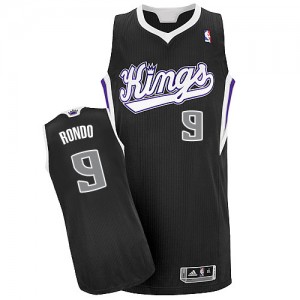 Maillot Authentic Sacramento Kings NBA Alternate Noir - #9 Rajon Rondo - Homme