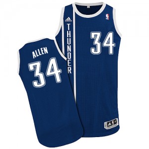 Maillot Authentic Oklahoma City Thunder NBA Alternate Bleu marin - #34 Ray Allen - Homme