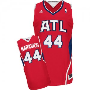 Maillot NBA Swingman Pete Maravich #44 Atlanta Hawks Alternate Rouge - Homme