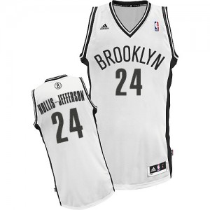 Maillot NBA Brooklyn Nets #24 Rondae Hollis-Jefferson Blanc Adidas Swingman Home - Homme