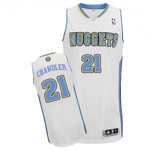 Denver Nuggets Wilson Chandler #21 Home Authentic Maillot d'équipe de NBA - Blanc pour Homme