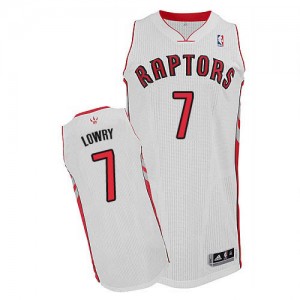 Maillot NBA Toronto Raptors #7 Kyle Lowry Blanc Adidas Authentic Home - Enfants