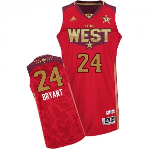 Maillot NBA Los Angeles Lakers #24 Kobe Bryant Rouge Adidas Swingman 2011 All Star - Homme