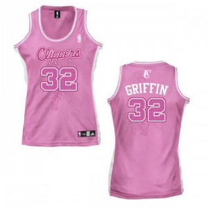 Los Angeles Clippers #32 Adidas Fashion Rose Authentic Maillot d'équipe de NBA 100% authentique - Blake Griffin pour Femme
