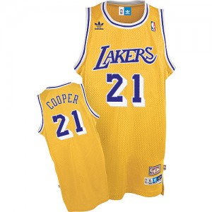 Los Angeles Lakers Mitchell and Ness Michael Cooper #21 Throwback Swingman Maillot d'équipe de NBA - Or pour Homme
