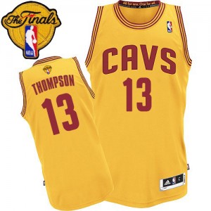 Cleveland Cavaliers Tristan Thompson #13 Alternate 2015 The Finals Patch Authentic Maillot d'équipe de NBA - Or pour Homme