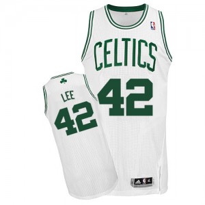 Maillot Adidas Blanc Home Authentic Boston Celtics - David Lee #42 - Homme