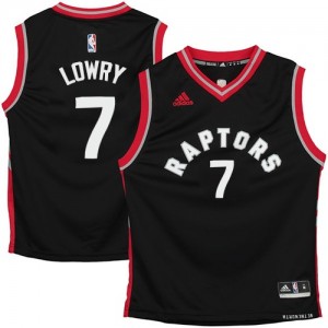 Toronto Raptors #7 Adidas Noir Authentic Maillot d'équipe de NBA pour pas cher - Kyle Lowry pour Homme