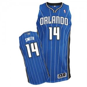 Maillot NBA Bleu royal Jason Smith #14 Orlando Magic Road Authentic Homme Adidas