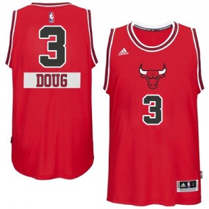 Maillot NBA Rouge Doug McDermott #3 Chicago Bulls 2014-15 Christmas Day Authentic Homme Adidas